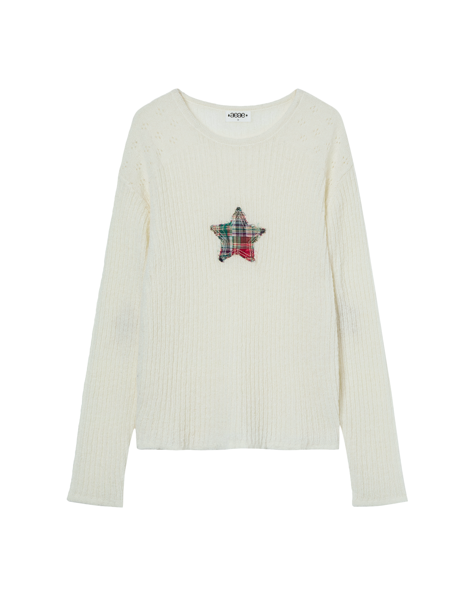 SHEER APPLIQUE KNIT IVORY