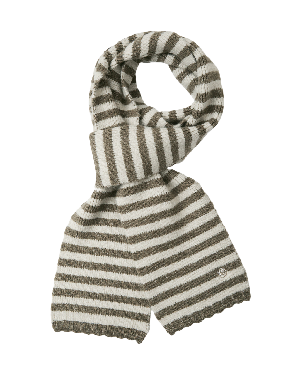 STRIPE SYMBOL MUFFLER BROWN