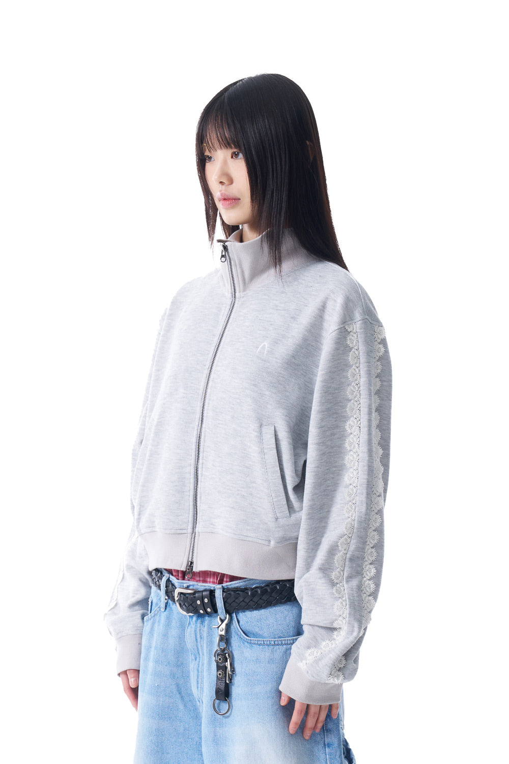 Laced Track Jacket (Gray)