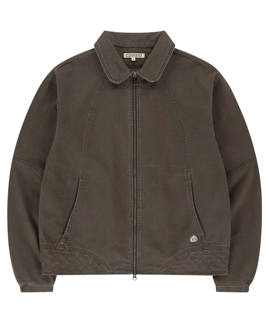 ROUND COLLAR STITCH JACKET COCOA