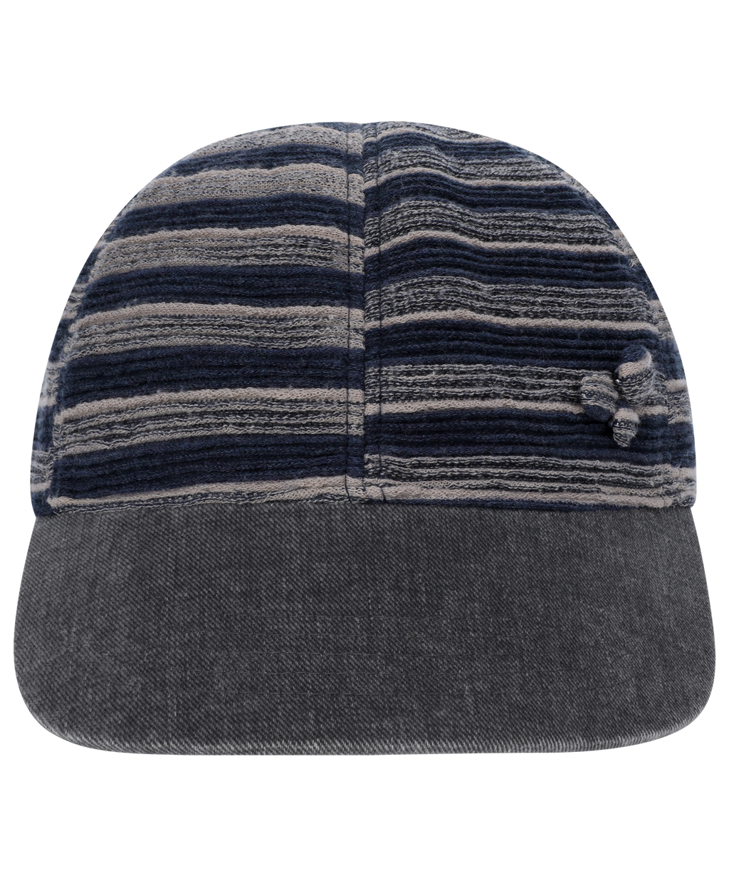 PEACH STRIPE CAP NAVY
