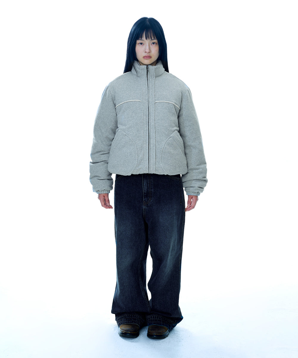 COZY SWEAT DOWN JACKET MELANGE GREY