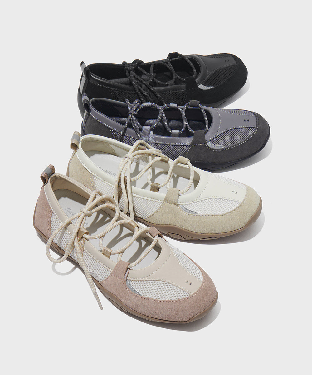 NICOLE WEAVING LACEUP SNEAKERS / 4 Color