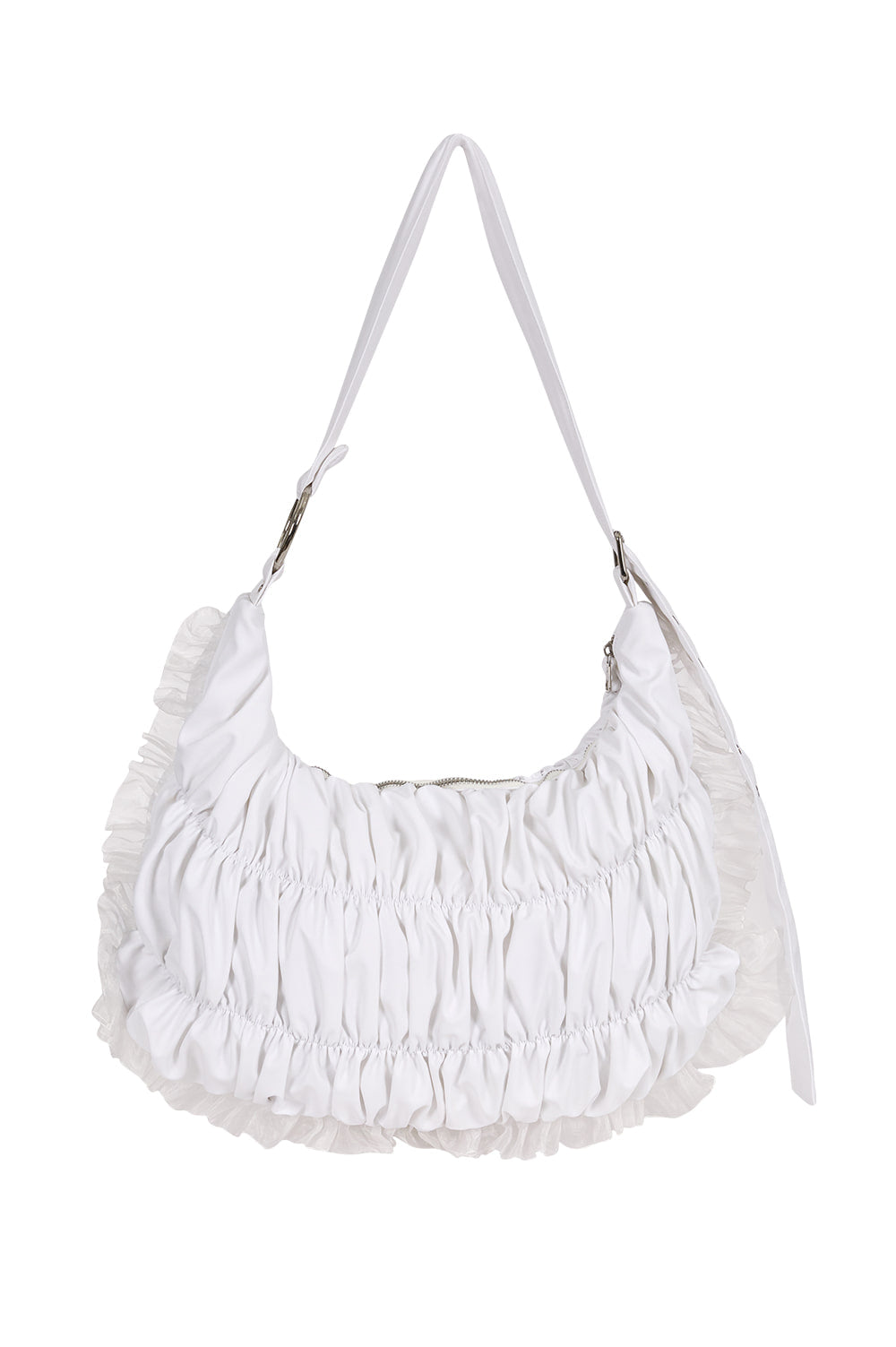 Frill Bubble Big Cross Bag White