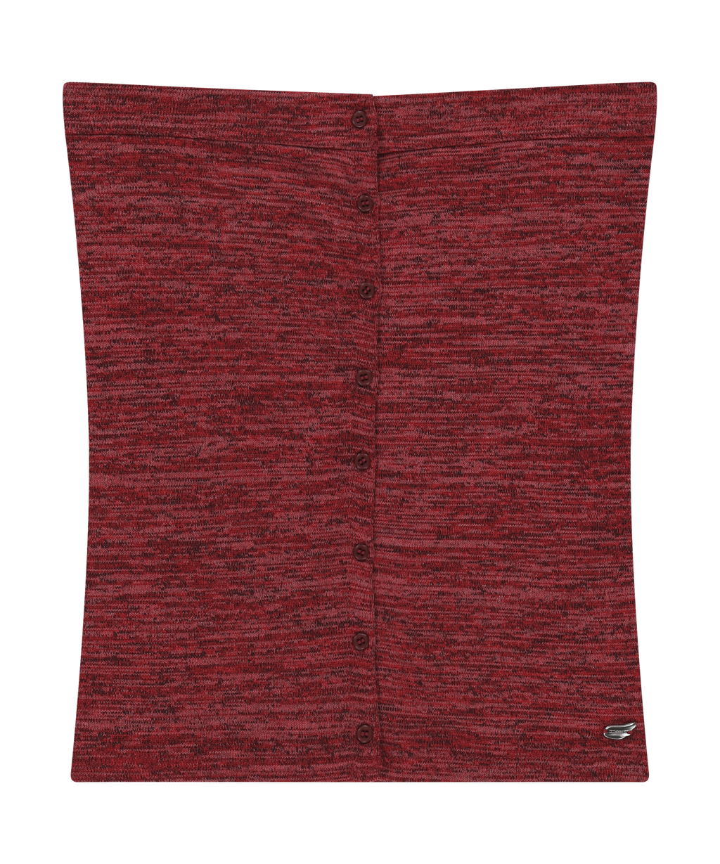 KNIT TUBE TOP RED