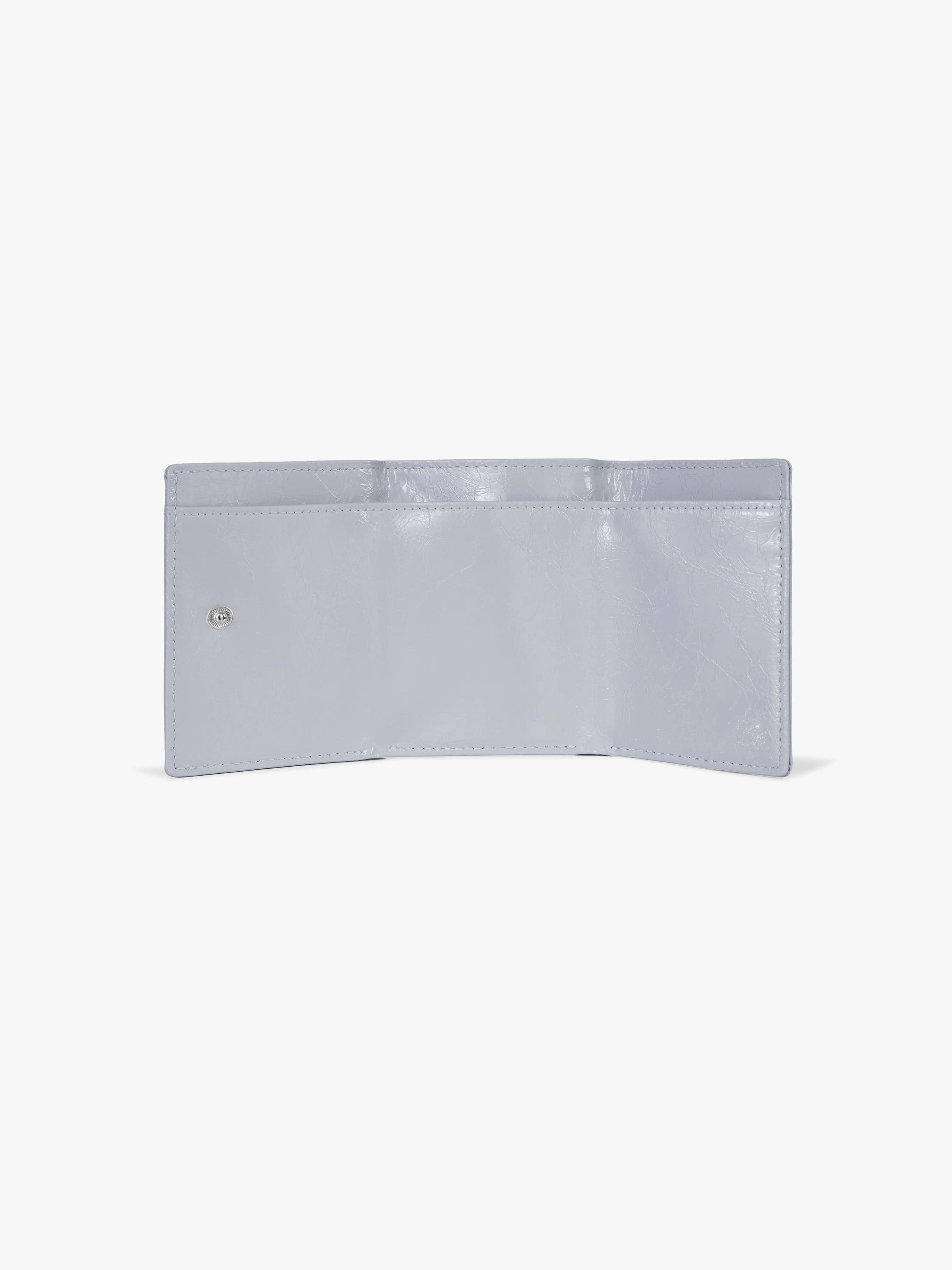 CRINKLE TRIANGLE TRIPLE WALLET - MISTY LAVENDER