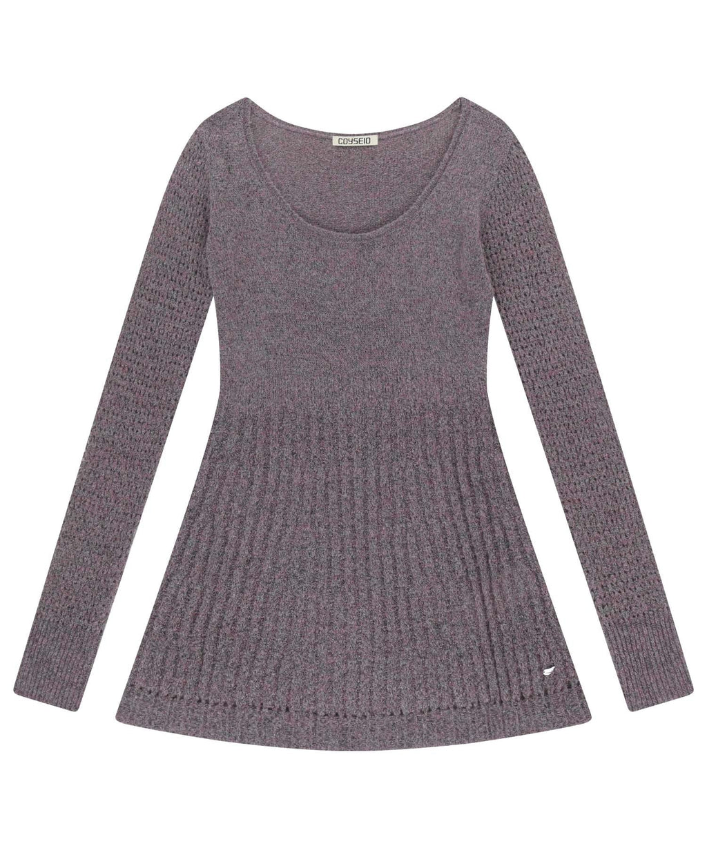 SOFT BELL KNIT PURPLE GREY