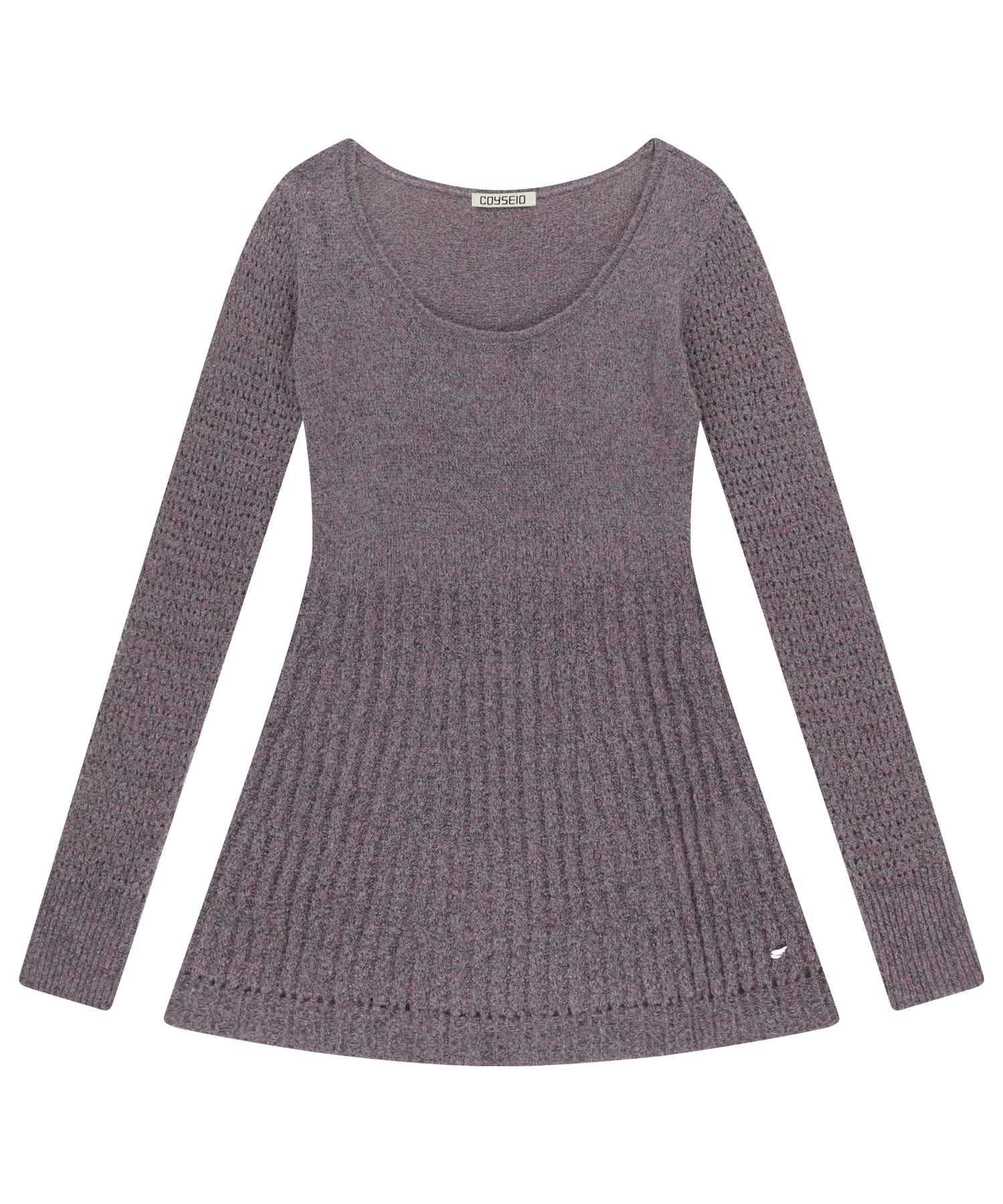 SOFT BELL KNIT PURPLE GREY