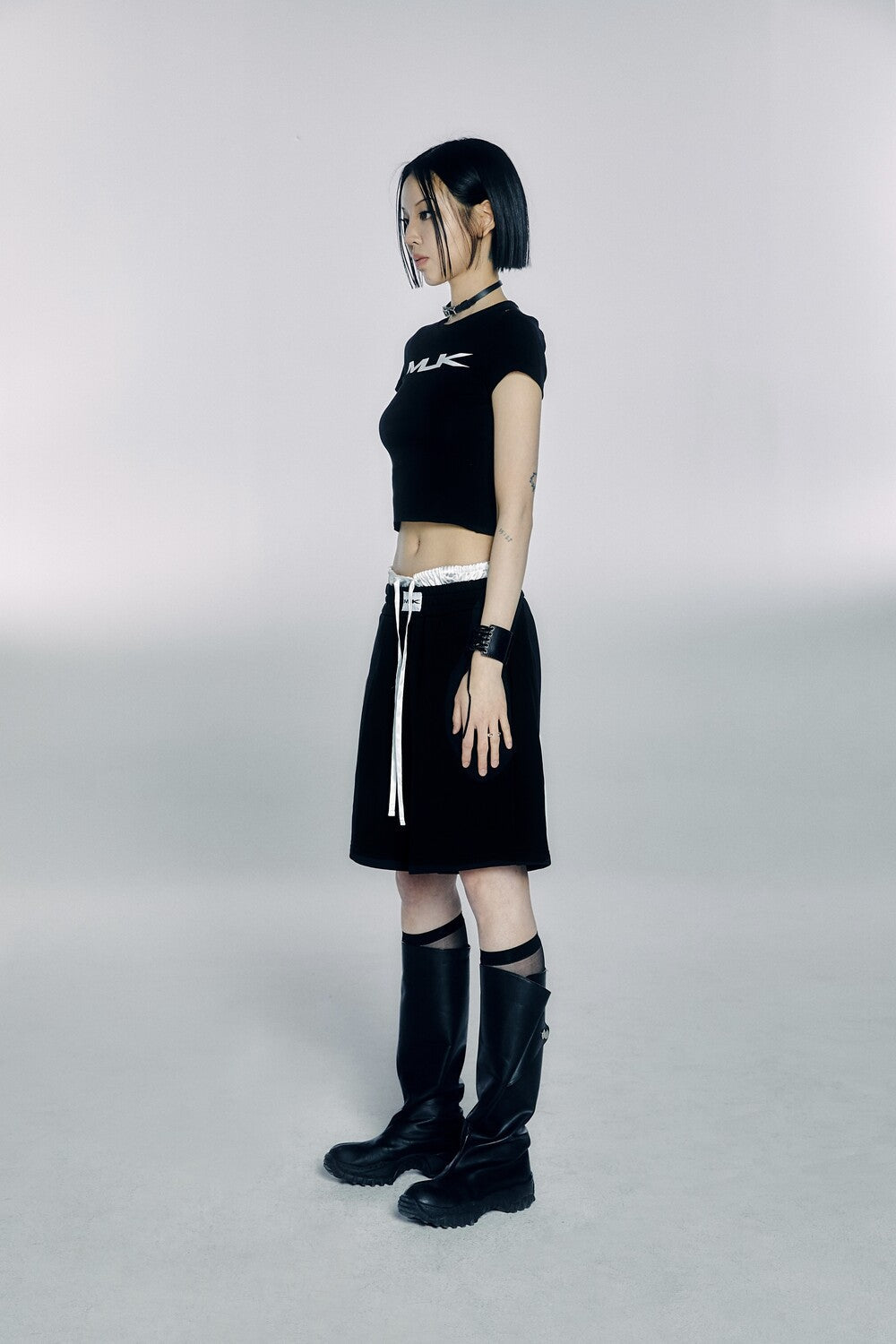 Worn by Aespa Giselle MLK LOGO RIBBON T-SHIRT / 2 COLOR